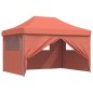 Tenda p/ festas pop-up dobrável 4 paredes laterais terracotta