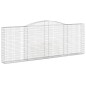 Cestos gabião arqueados 8pcs 400x30x140/160cm ferro galvanizado