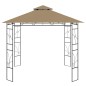 Gazebo 3x3x2,7 m 160 g/m² cinzento-acastanhado