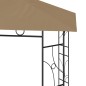 Gazebo 3x3x2,7 m 160 g/m² cinzento-acastanhado