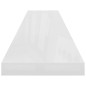 Prateleiras de parede suspensas 4 pcs 120x23,5x3,8cm MDF branco