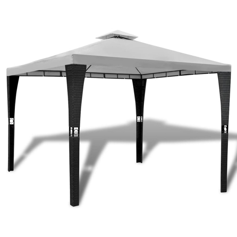 Gazebo com telhado 3 x 3 m branco creme-Toldos e gazebos-Home Retail