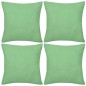 130925 4 Apple Green Cushion Covers Cotton 40 x 40 cm