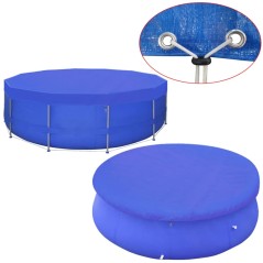 Cobertura PE redonda para piscina 460 cm 90 g/m²