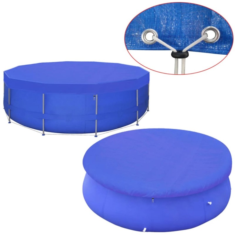 Cobertura PE redonda para piscina 460 cm 90 g/m²-Capas para piscinas e plástico para forrar pisos-Home Retail