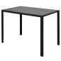 Conjunto mesa de jantar 5 pcs preto e branco