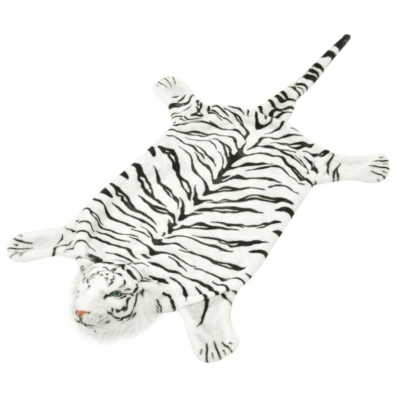 Tapete tigre de pelúcia, 144 cm, branco-Tapetes-Home Retail