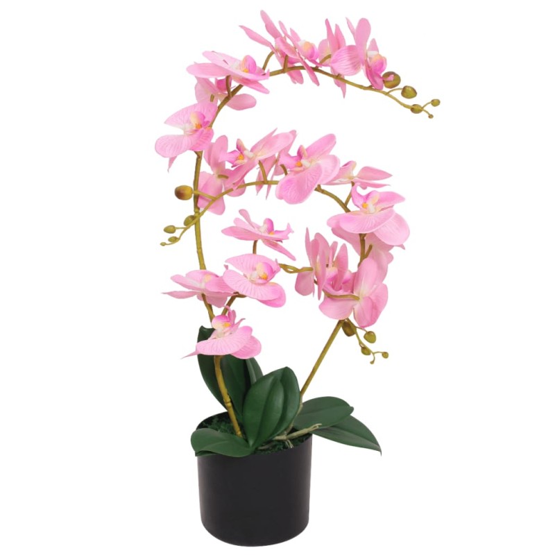 Planta orquídea artificial com vaso 65 cm rosa-Flores sintéticas-Home Retail