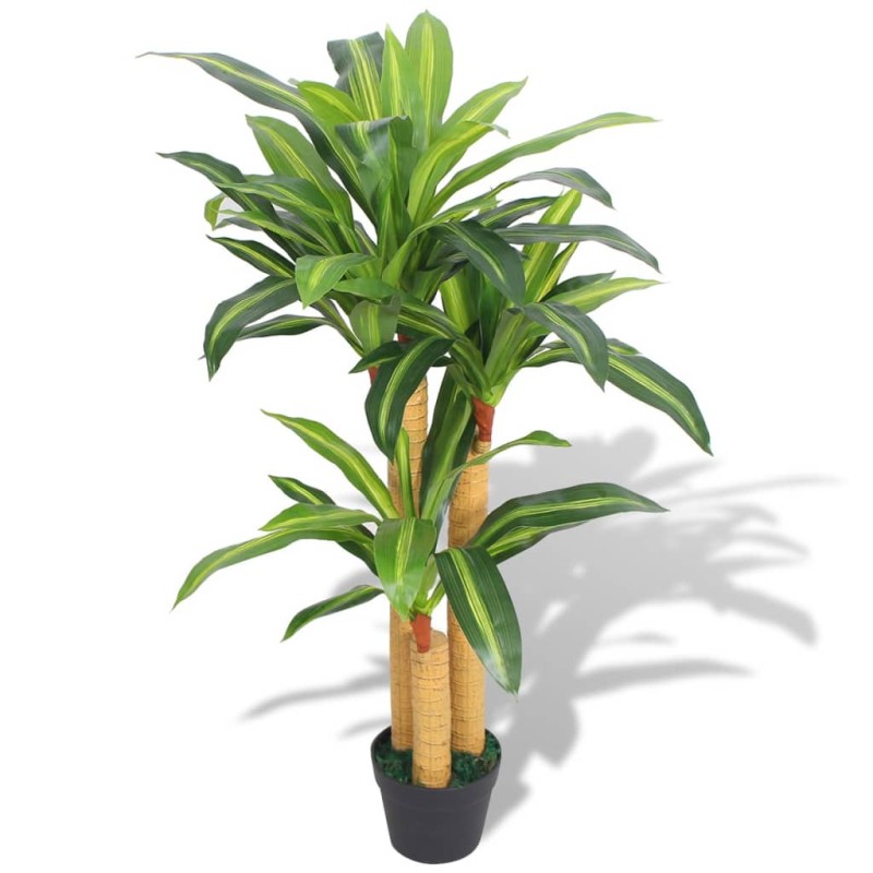 Planta dracena artificial com vaso 100 cm verde-Flores sintéticas-Home Retail