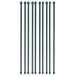 Postes de jardim 10 pcs 1 m metal verde