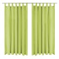 Cortinas de cetim com presilhas 2 pcs 140x245 cm verde