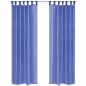 Cortinas em voile 2 pcs 140x175 cm azul real