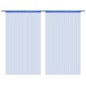 Cortinas de fios 2 pcs 100x250 cm azul