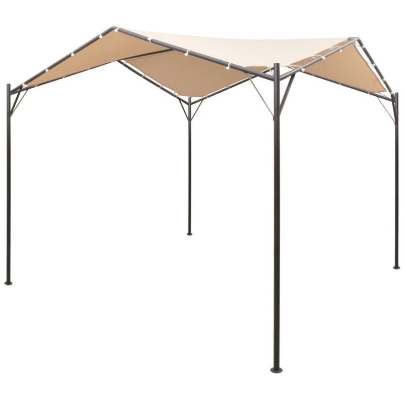 Gazebo tenda com toldo 4x4 m aço bege-Toldos e gazebos-Home Retail