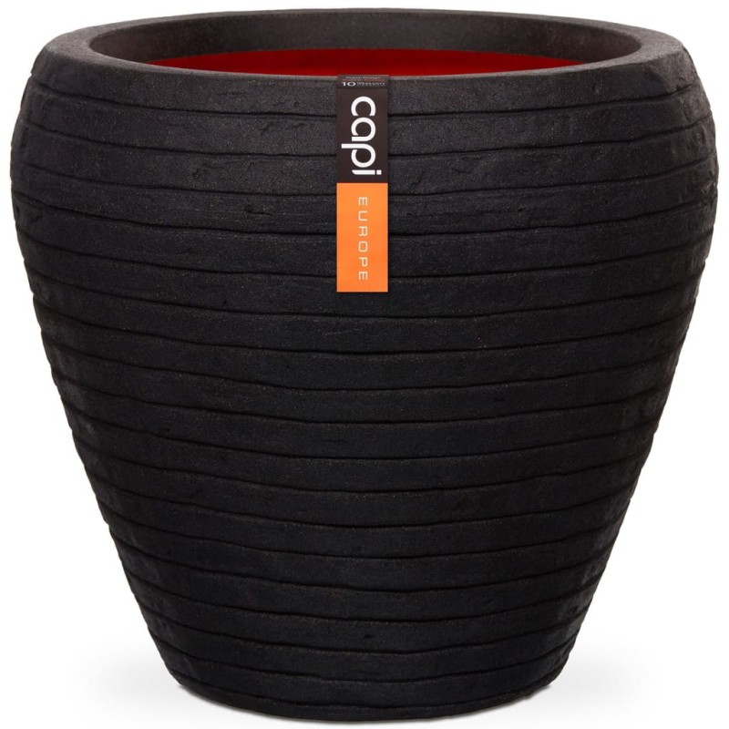 Capi Vaso afunilado Nature Row 42x38 cm preto KBLRO362-Vasos e floreiras-Home Retail