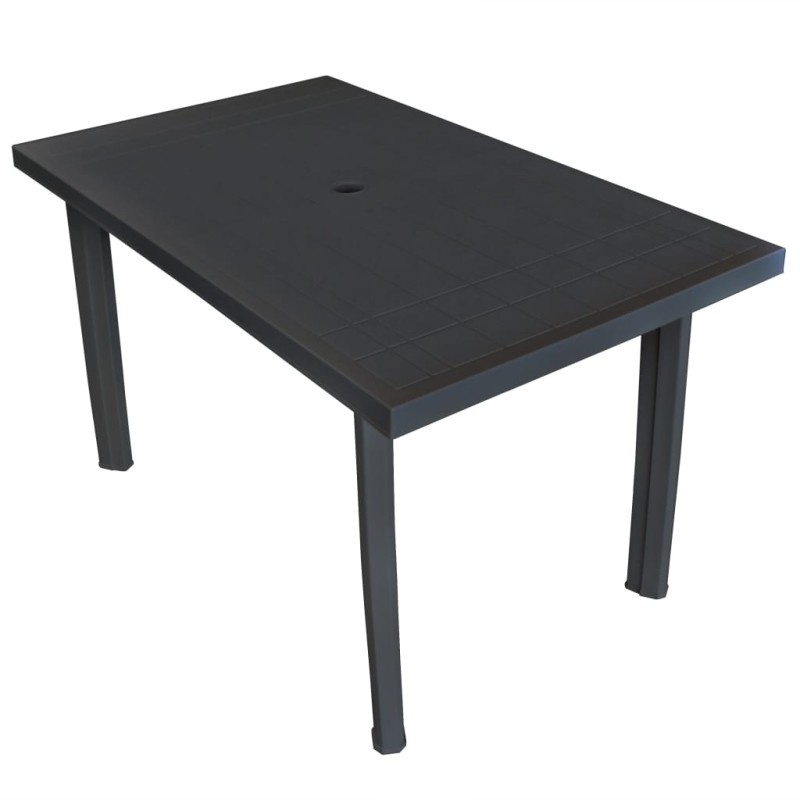 Mesa de jardim 126x76x72 cm plástico antracite-Mesas de jardim-Home Retail