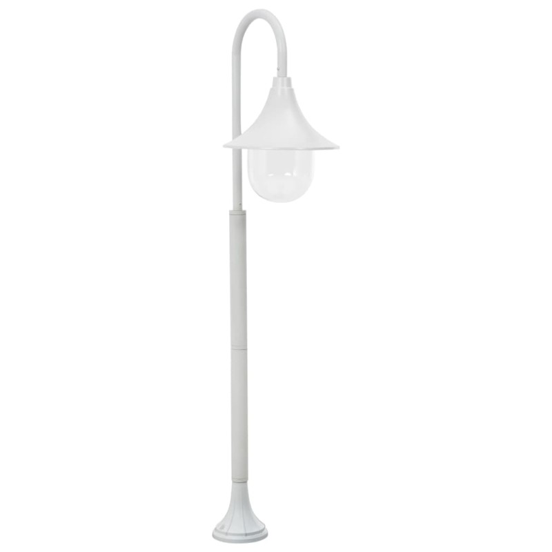 Candeeiro de pé para jardim E27 120 cm alumínio branco-Iluminação de exterior-Home Retail