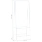 Suporte para roupas 59x35x150 cm branco