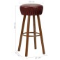 Bancos de bar 2 pcs couro artificial castanho