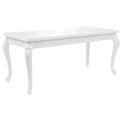 Mesa de jantar 179x89x81 cm branco brilhante