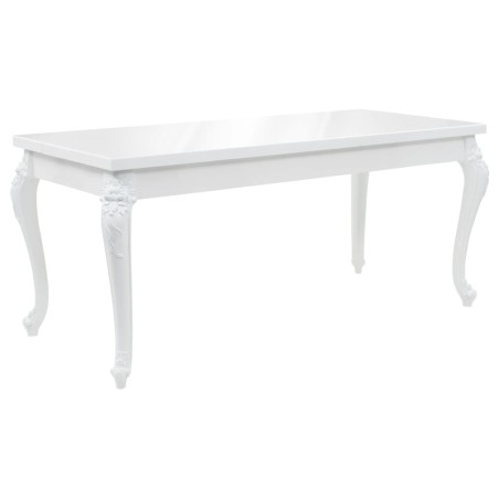 Mesa de jantar 179x89x81 cm branco brilhante