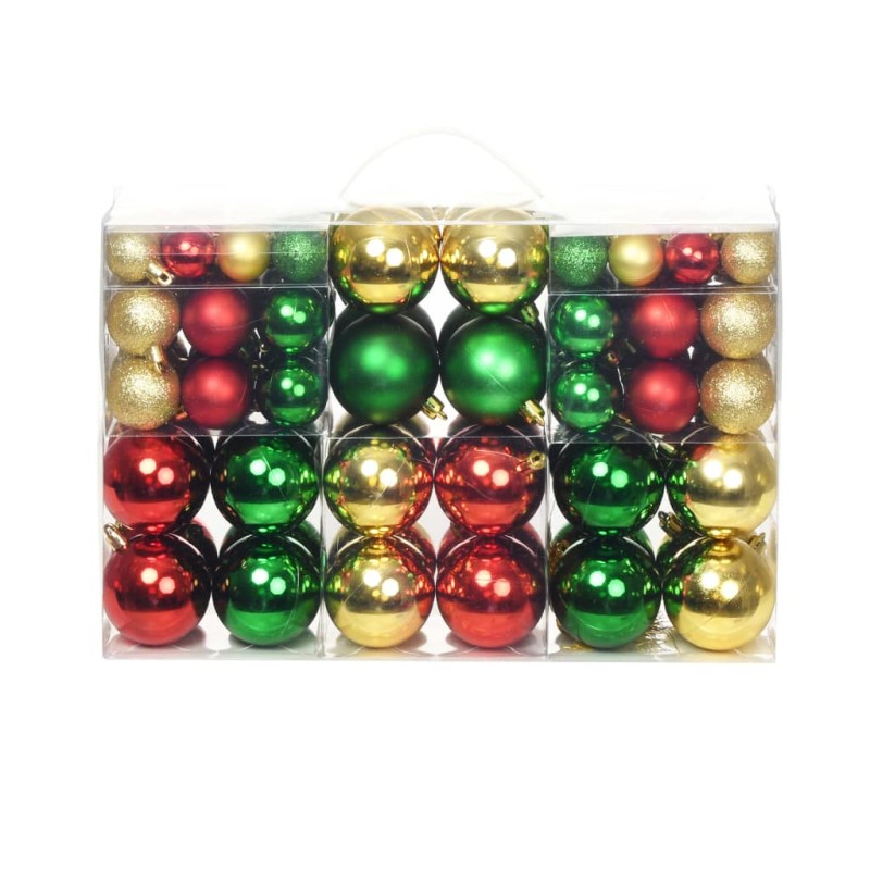 Bolas de natal 100 pcs vermelho/dourado/verde-Enfeites do Feriados-Home Retail