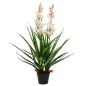 Planta orquídea cymbidium artificial com vaso 100 cm verde