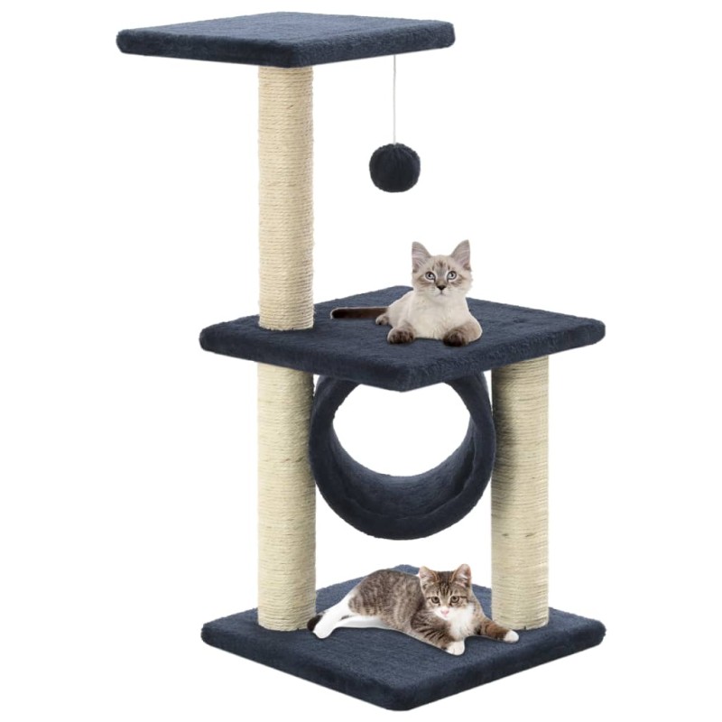 Árvore p/ gatos c/ postes arranhadores sisal 65 cm azul escuro-Móveis para gatos-Home Retail