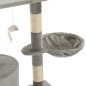 Árvore para gatos c/ postes arranhadores sisal 138 cm cinzento