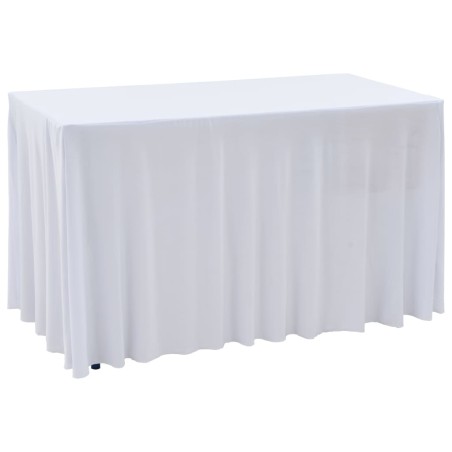 Capa extensível para mesa c/ camilha 2 pcs 183x76x74 cm branco