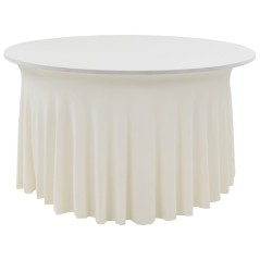 Capa extensível para mesa c/ camilha 2 pcs 180x74 cm creme