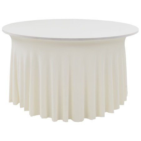 Capa extensível para mesa c/ camilha 2 pcs 180x74 cm creme