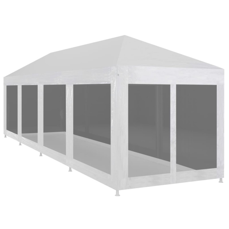 Tenda para festas com 10 paredes laterais em rede 12x3 m-Toldos e gazebos-Home Retail