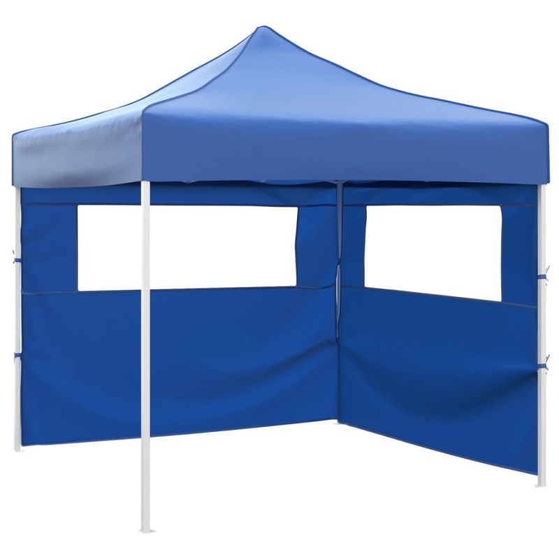 Tenda dobrável com 2 paredes 3x3 m azul-Toldos e gazebos-Home Retail