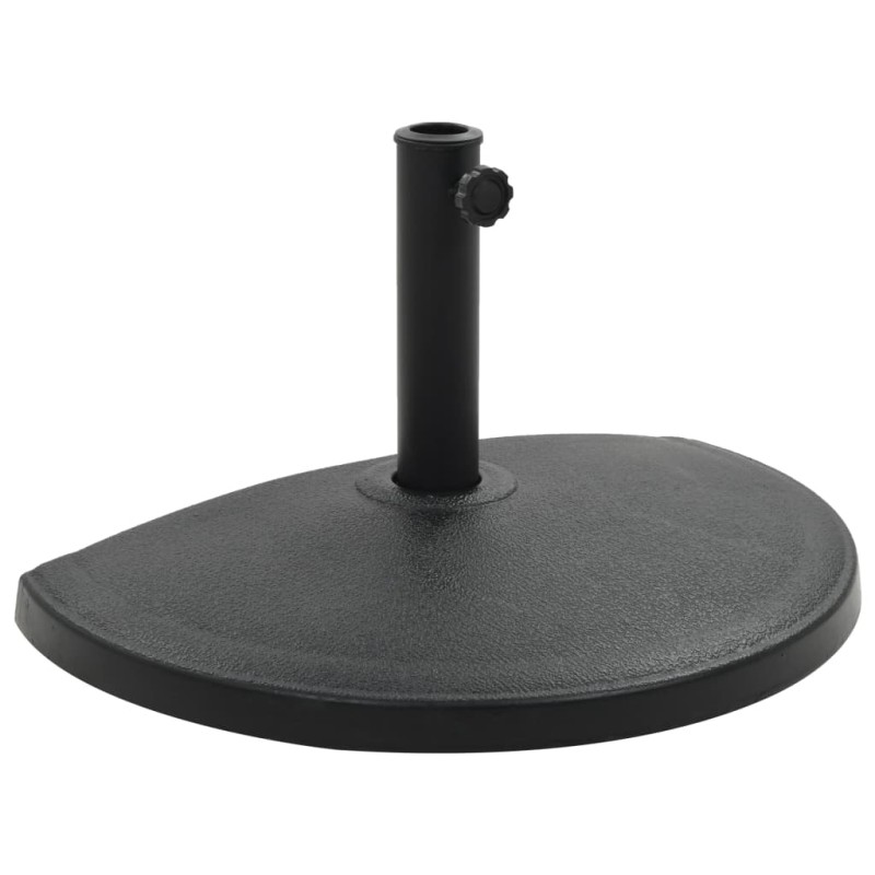 Base de guarda-sol semicircular poliresina 15 kg preto-Suportes para guarda-sóis-Home Retail