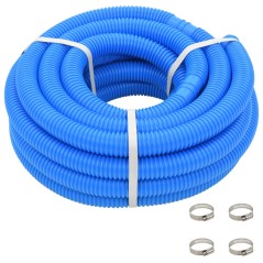 Mangueira de piscina com braçadeiras azul 38 mm 12 m