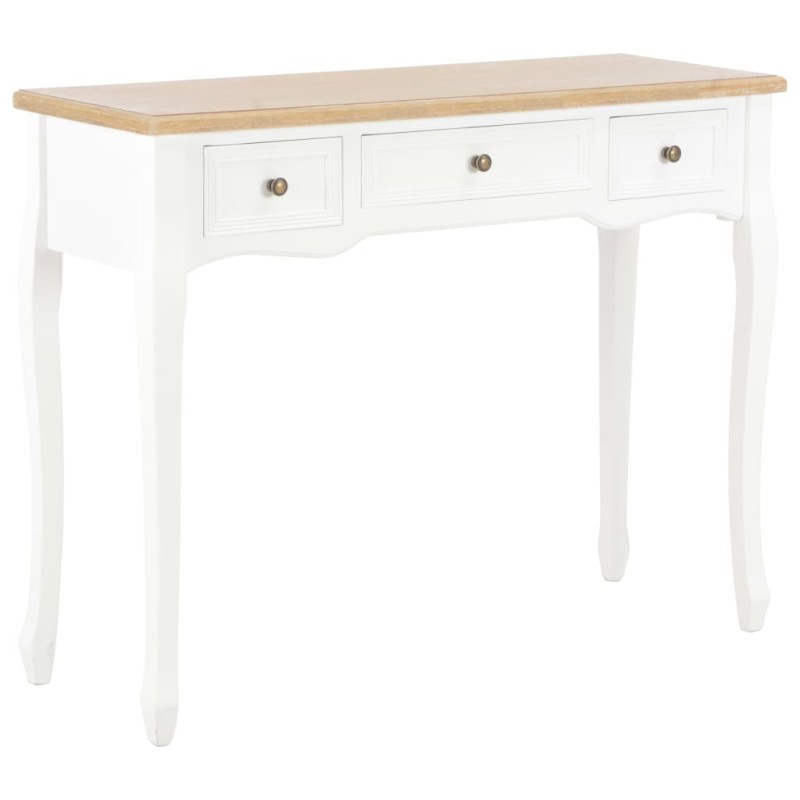 Toucador/mesa consola com 3 gavetas branco-Mesas de apoio-Home Retail