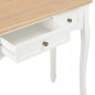 Toucador/mesa consola com 3 gavetas branco