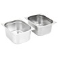 Recipientes gastronorm 2 pcs GN 1/2 150 mm aço inoxidável