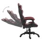 Cadeira de gaming couro artificial vermelho tinto