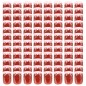 Frascos de vidro com tampas brancas e vermelhas 96 pcs 230 ml