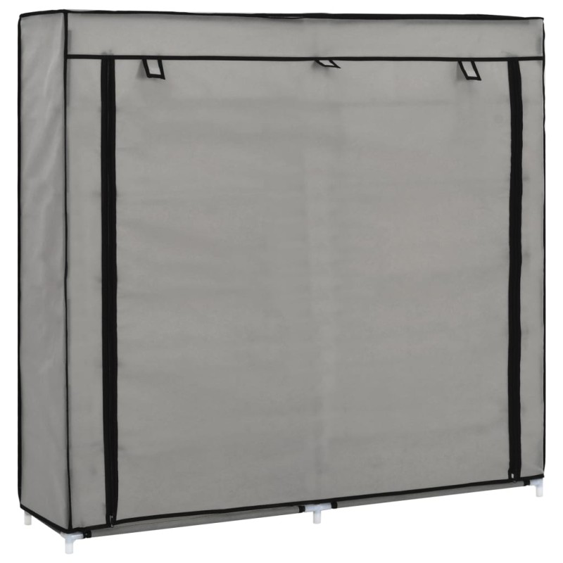 Sapateira com cobertura 115x28x110 cm tecido cinzento-Sapateiras e organizadores-Home Retail