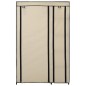 Roupeiro dobrável 110x45x175 cm tecido creme