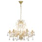 Lustre com contas de cristal 6 x E14 redondo dourado