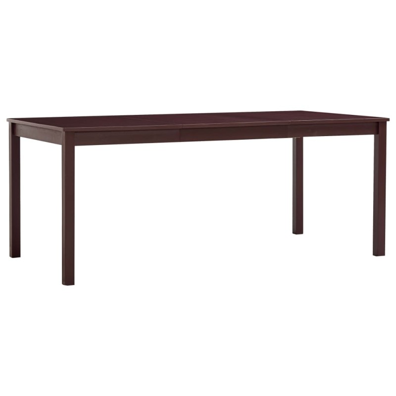 Mesa de jantar 180x90x73 cm madeira de pinho castanho-escuro-Mesas de cozinha e de sala de jantar-Home Retail