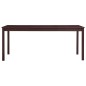 Mesa de jantar 180x90x73 cm madeira de pinho castanho-escuro