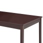 Mesa de jantar 180x90x73 cm madeira de pinho castanho-escuro