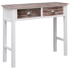 Mesa consola 90x30x77 cm madeira castanho