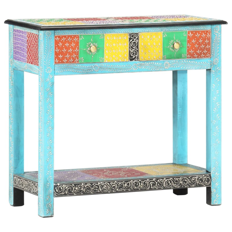 Mesa consola pintada à mão 80x35x75 cm mangueira maciça-Mesas de apoio-Home Retail