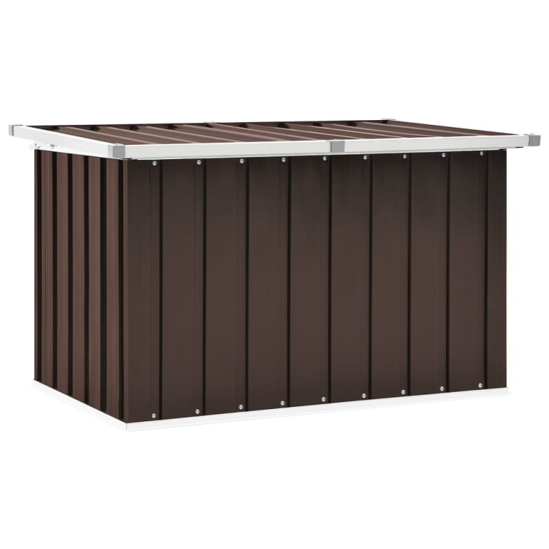 Caixa de arrumação para jardim 109x67x65 cm castanho-Baús para armazenamento exterior-Home Retail